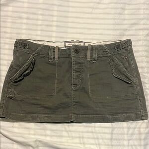 Abercrombie & Fitch Olive Green Utility Mini Skirt